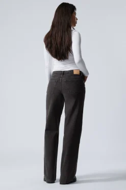 Weekday AMPLE LOW RISE LOOSE WIDE LEG JEANS><noscript><img width=