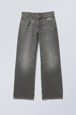 Weekday AMPLE LOW RISE LOOSE WIDE LEG JEANS><noscript><img width=