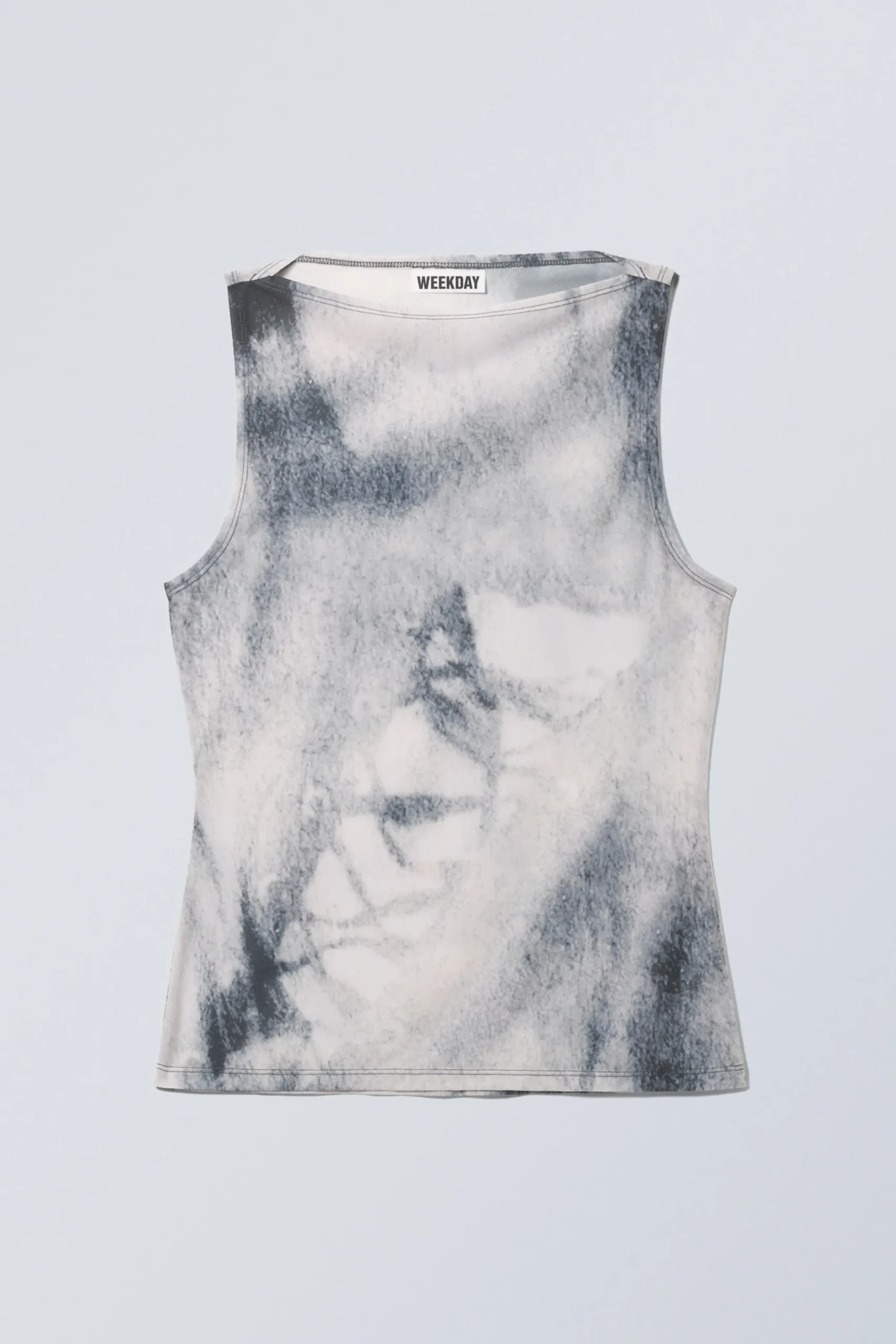 Weekday ANNIE BOAT-NECK PRINTED SLEEVELESS TOP>Women Tops