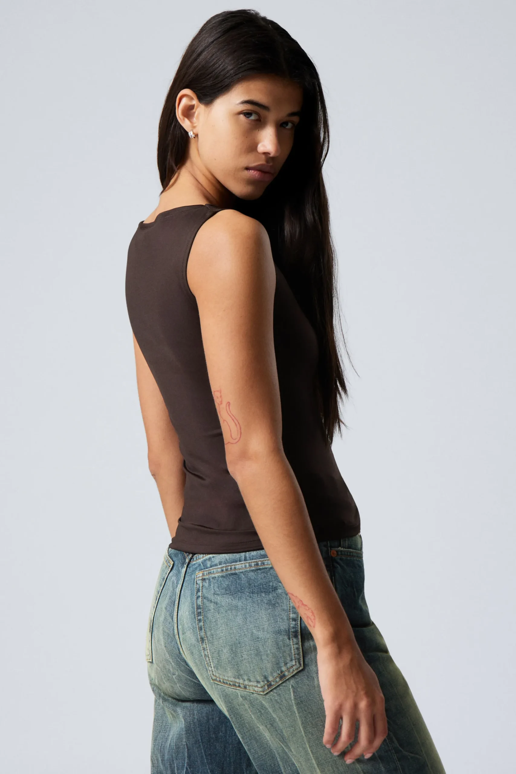 Weekday ANNIE SLEEVELESS BOAT-NECK TOP>Women Tops