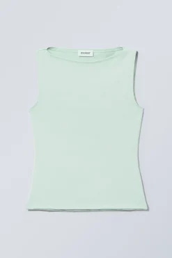Weekday ANNIE SLEEVELESS BOAT-NECK TOP><noscript><img width=