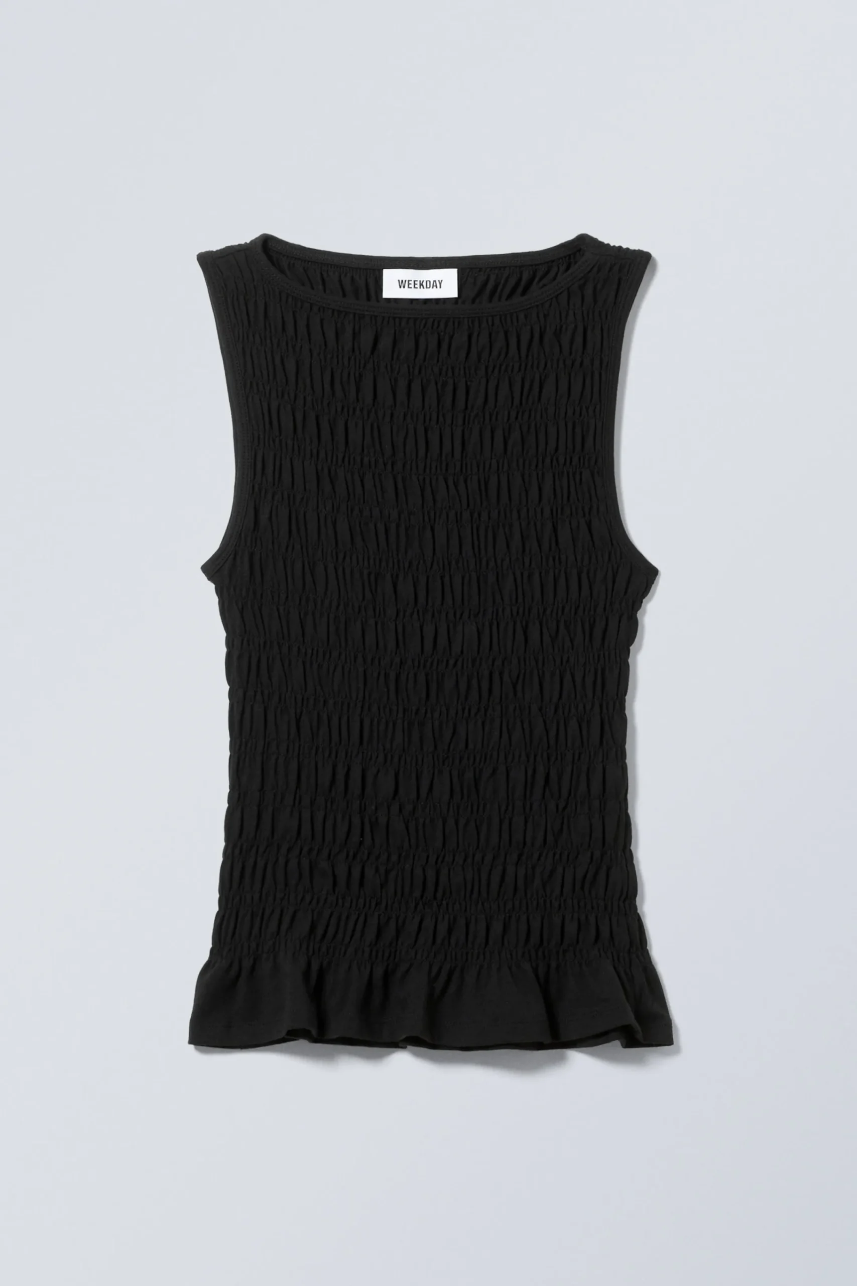 Weekday ANNIE SMOCKED BOAT-NECK TOP>Women Tops