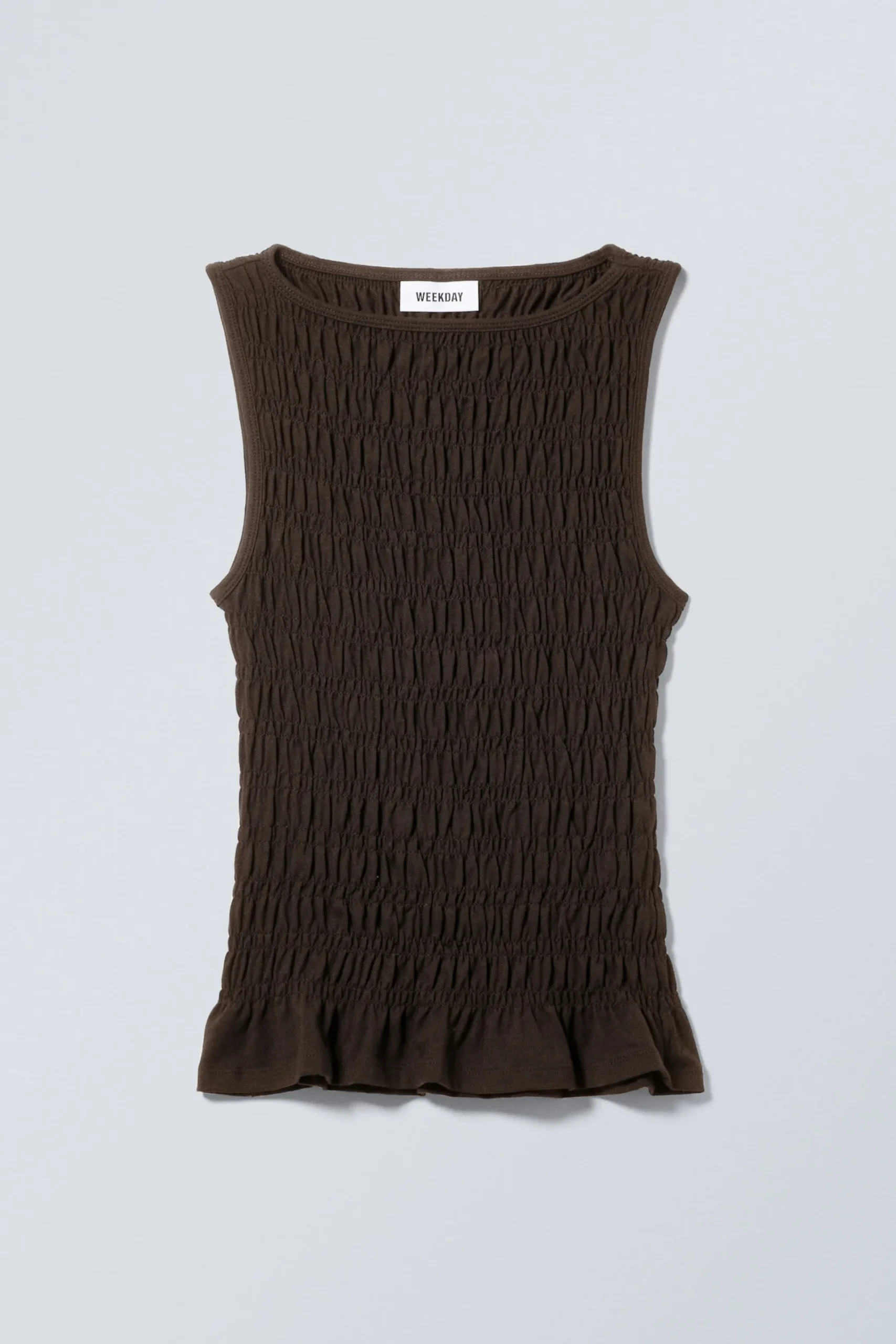 Weekday ANNIE SMOCKED BOAT-NECK TOP>Women Tops