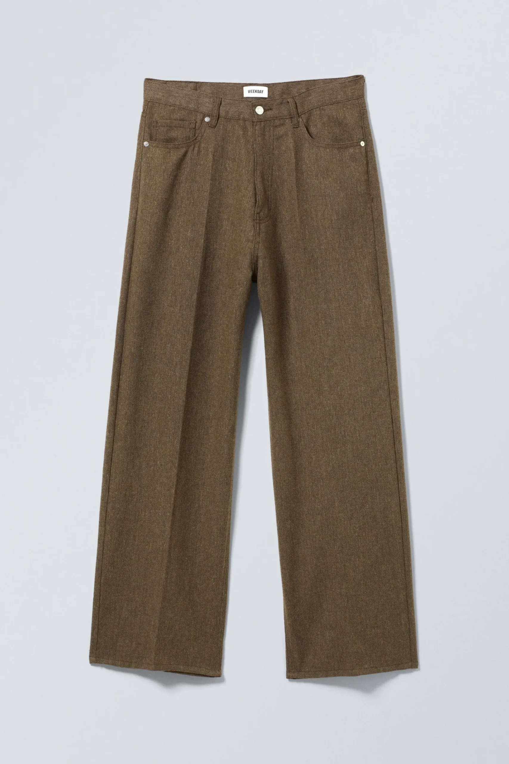 Weekday ASTRO LOOSE BAGGY HERRINGBONE TROUSERS> Trousers