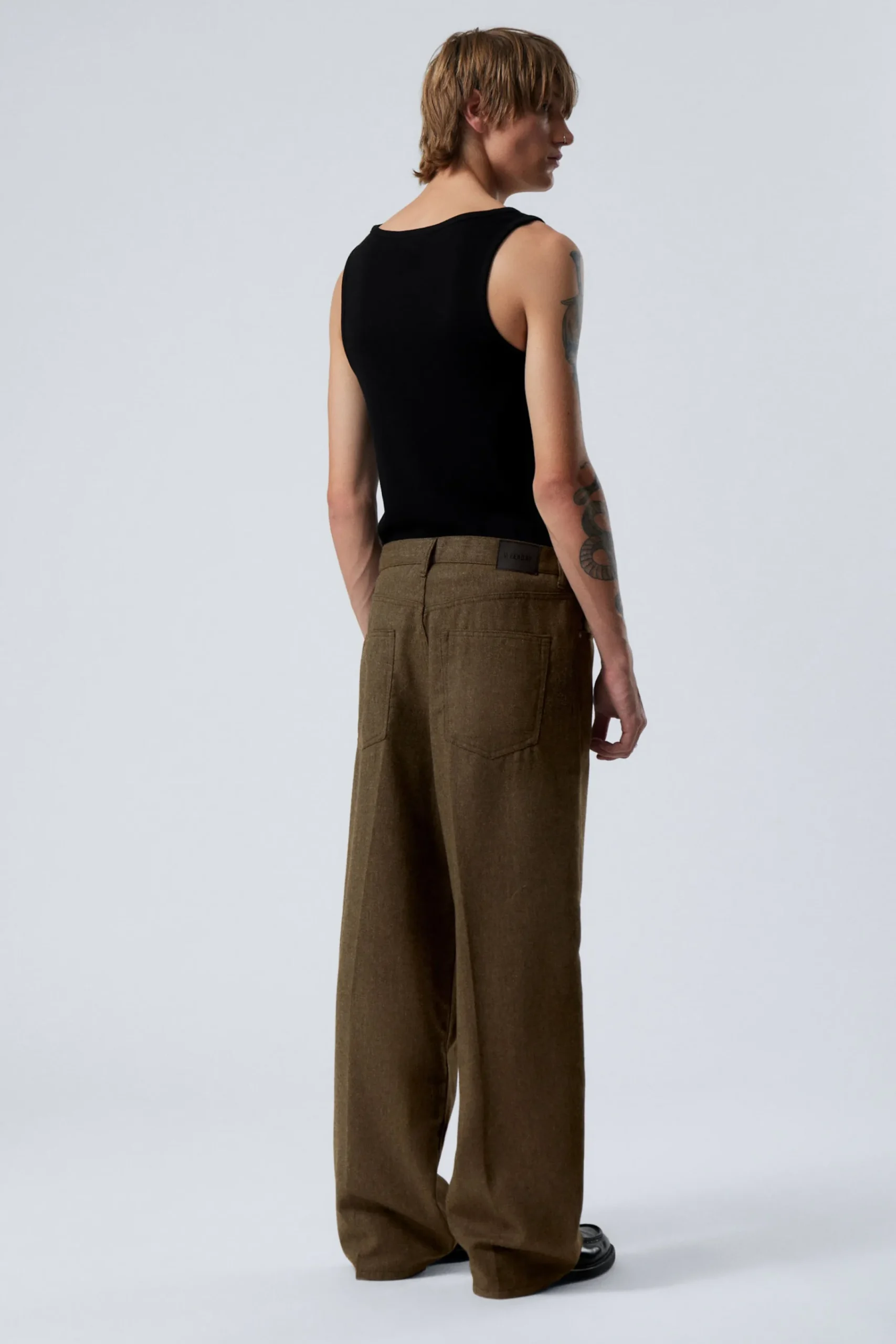 Weekday ASTRO LOOSE BAGGY HERRINGBONE TROUSERS> Trousers