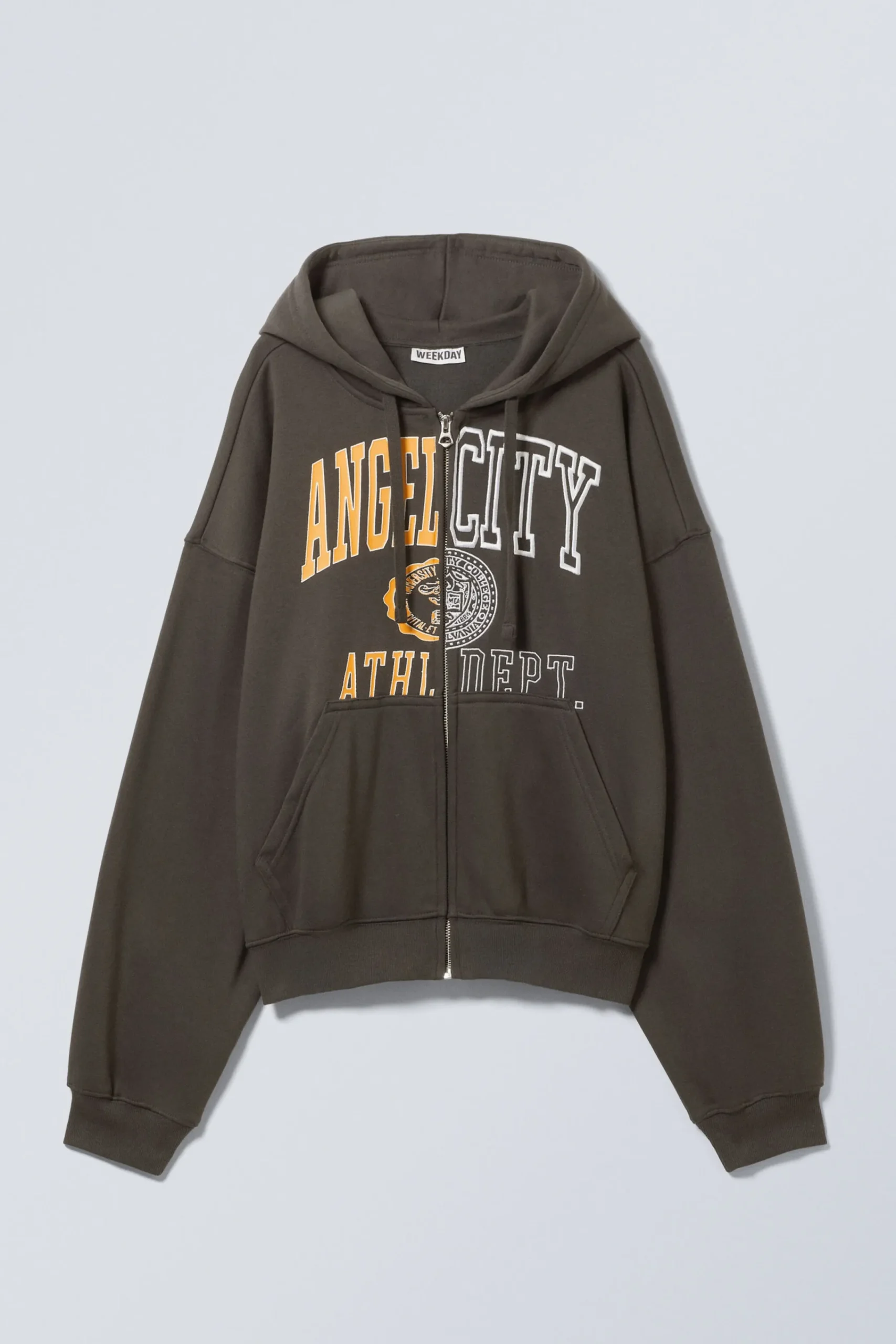 Weekday BOXY GRAPHIC ZIP HOODIE> Graphics|Sweatshirts