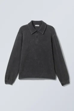 Weekday BOXY HALF-ZIP FLEECE SWEATSHIRT><noscript><img width=