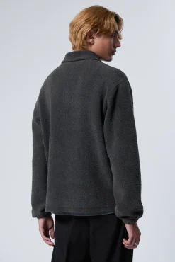 Weekday BOXY HALF-ZIP FLEECE SWEATSHIRT><noscript><img width=