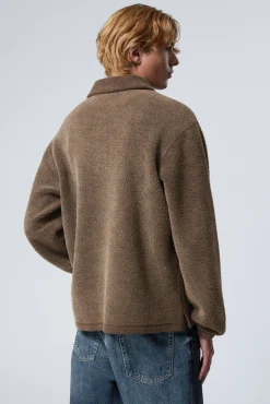 Weekday BOXY HALF-ZIP FLEECE SWEATSHIRT><noscript><img width=
