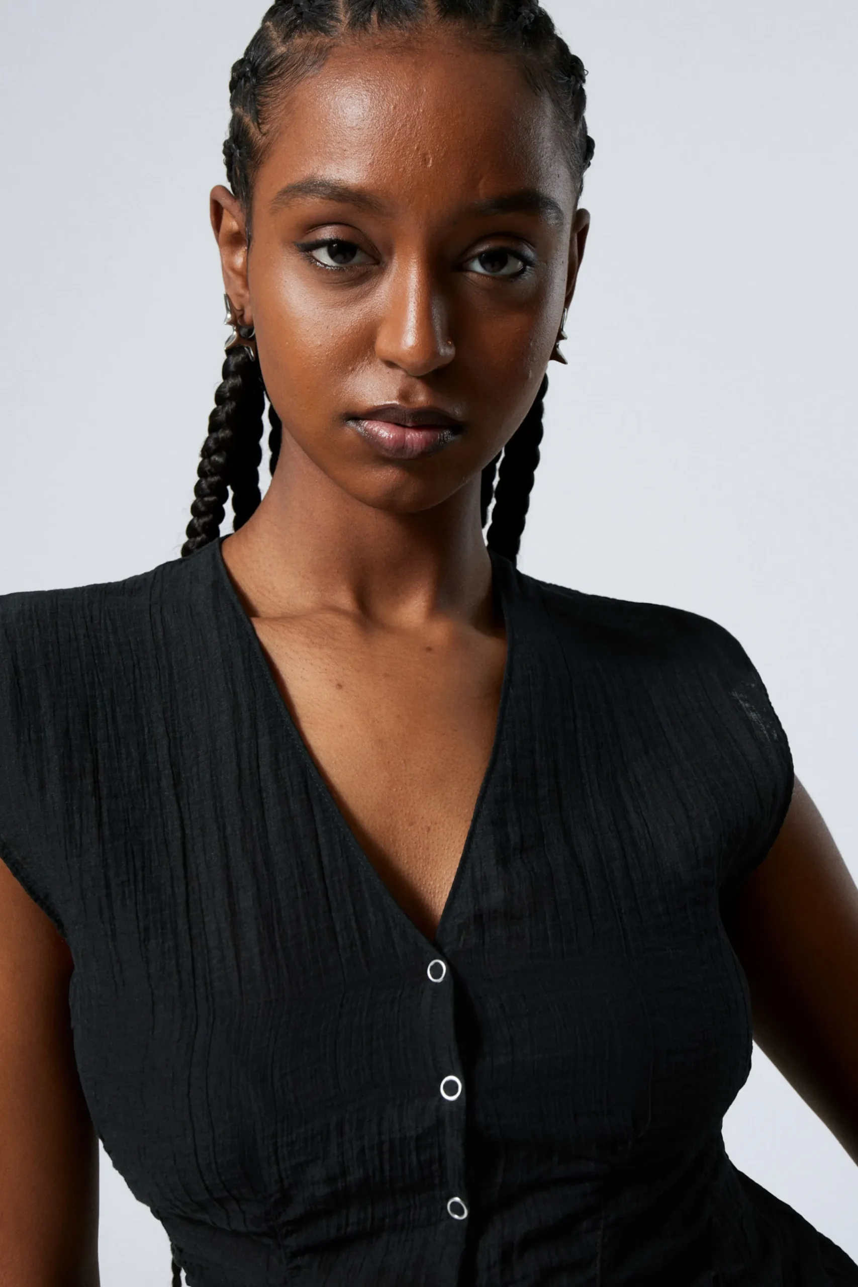 Weekday CAP-SLEEVED SHEER TOP>Women Blouses & Shirts
