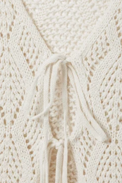 Weekday CROCHET KNIT TIE VEST><noscript><img width=