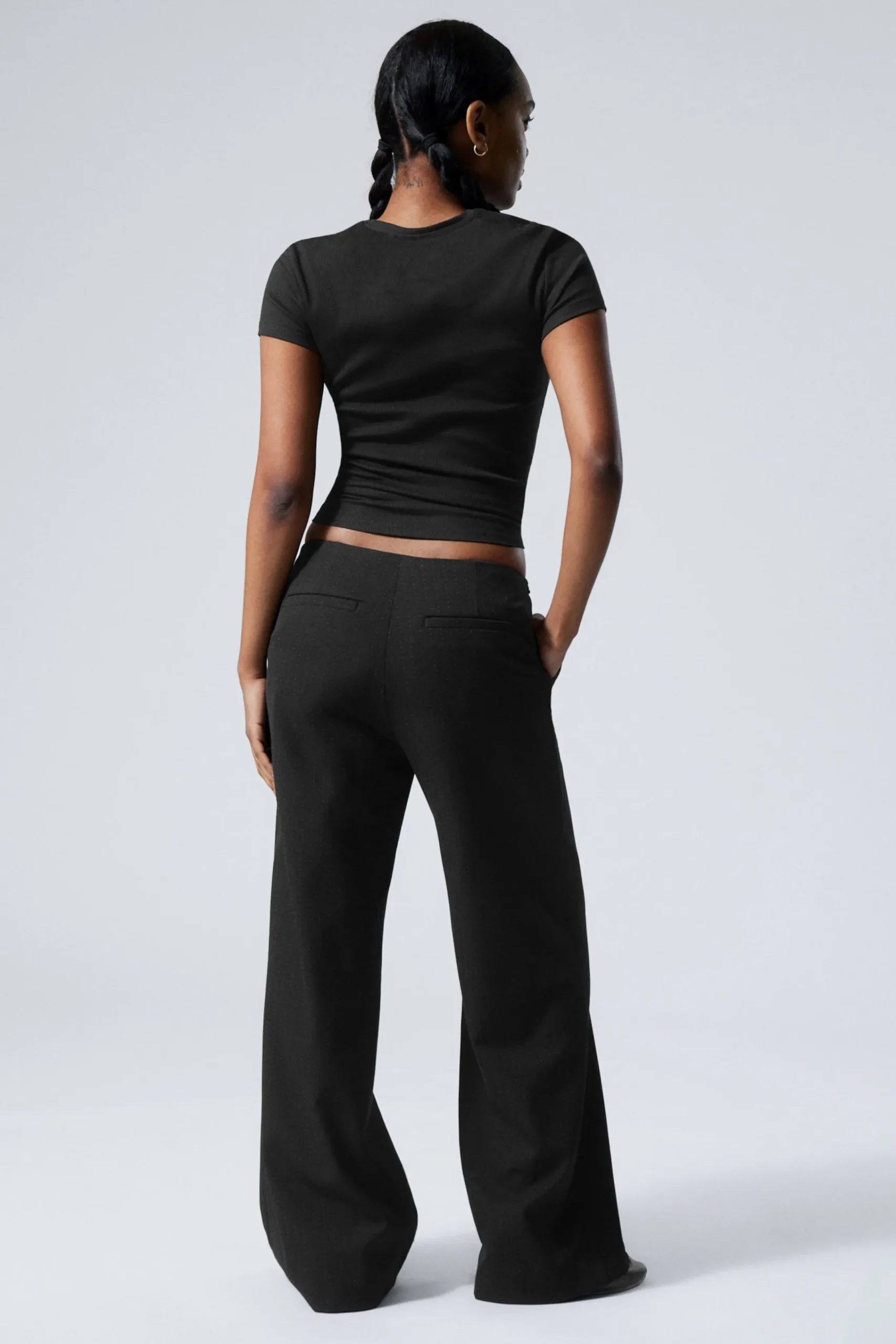 Weekday CUT-OFF WAISTBAND SUITING TROUSERS>Women Trousers