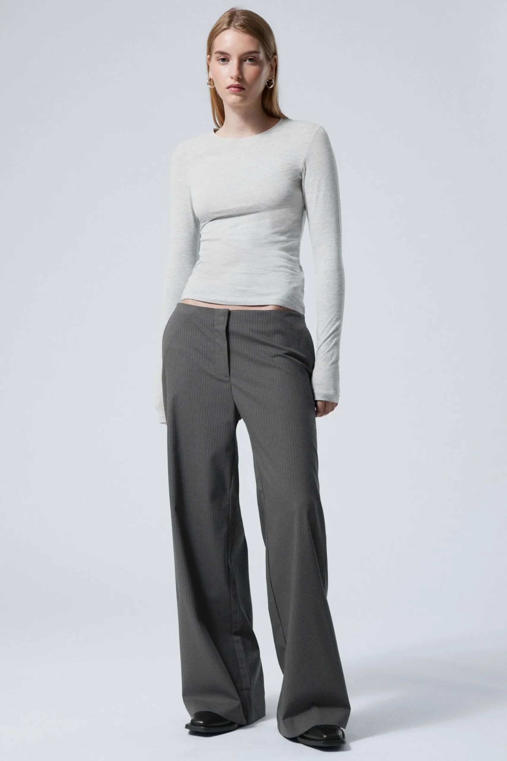 Weekday CUT-OFF WAISTBAND SUITING TROUSERS>Women Trousers