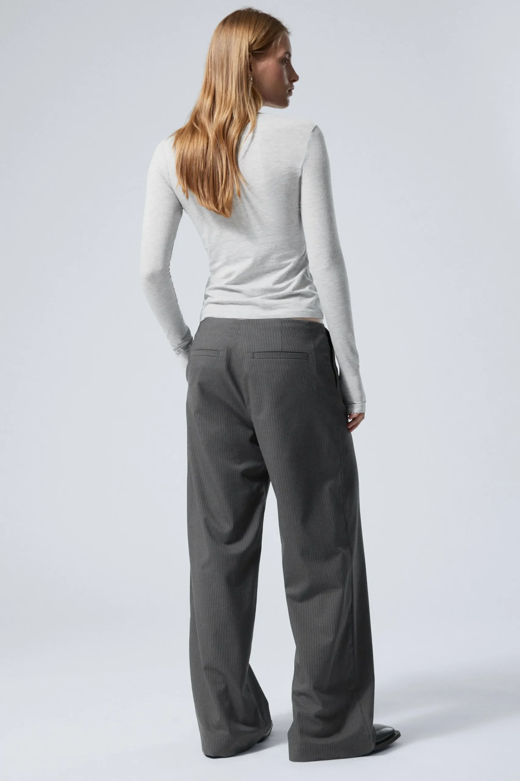 Weekday CUT-OFF WAISTBAND SUITING TROUSERS>Women Trousers