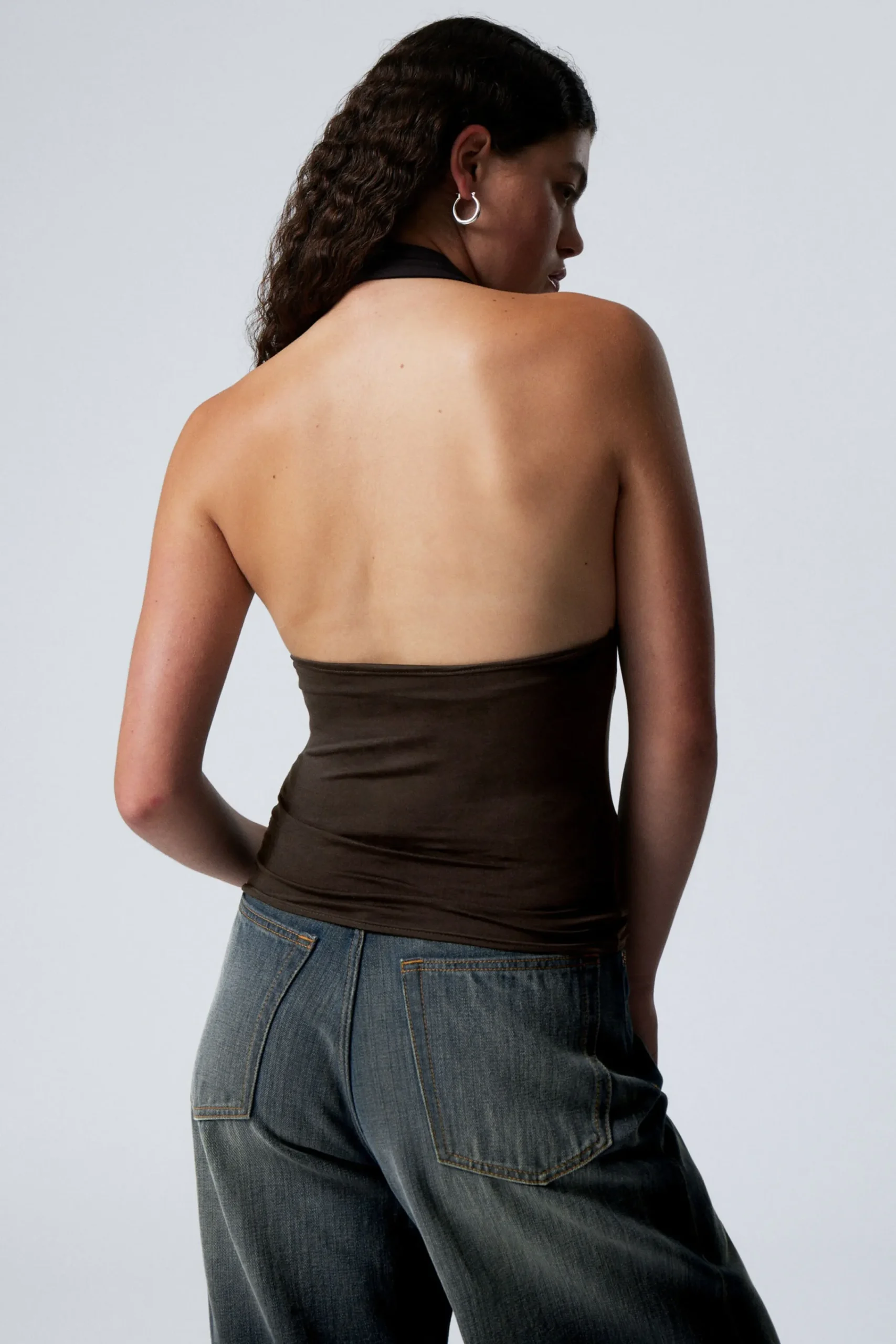Weekday DEEP HALTERNECK TOP>Women Tops