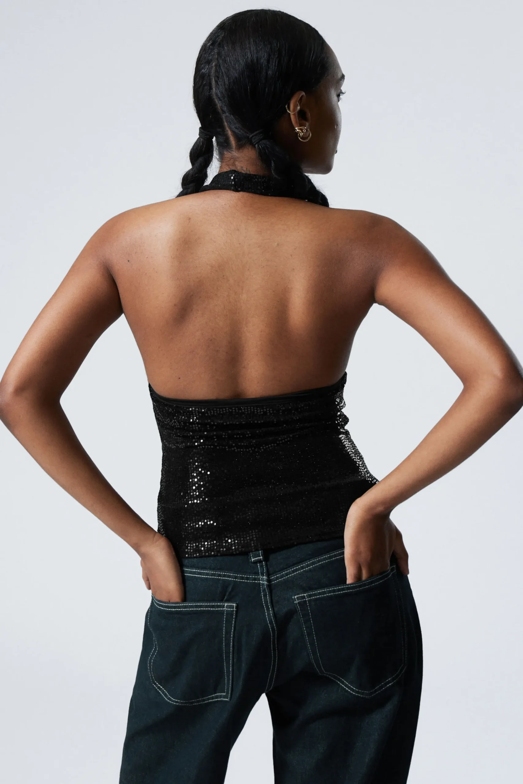 Weekday DEEP SEQUIN HALTERNECK TOP>Women Tops