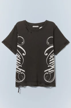 Weekday DISTRESSED PRINTED T-SHIRT><noscript><img data-lazyloaded=
