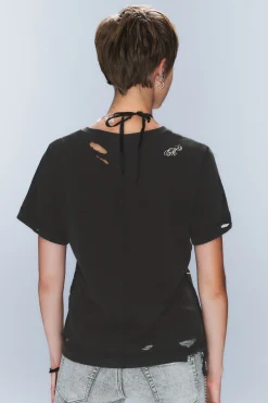 Weekday DISTRESSED PRINTED T-SHIRT><noscript><img data-lazyloaded=