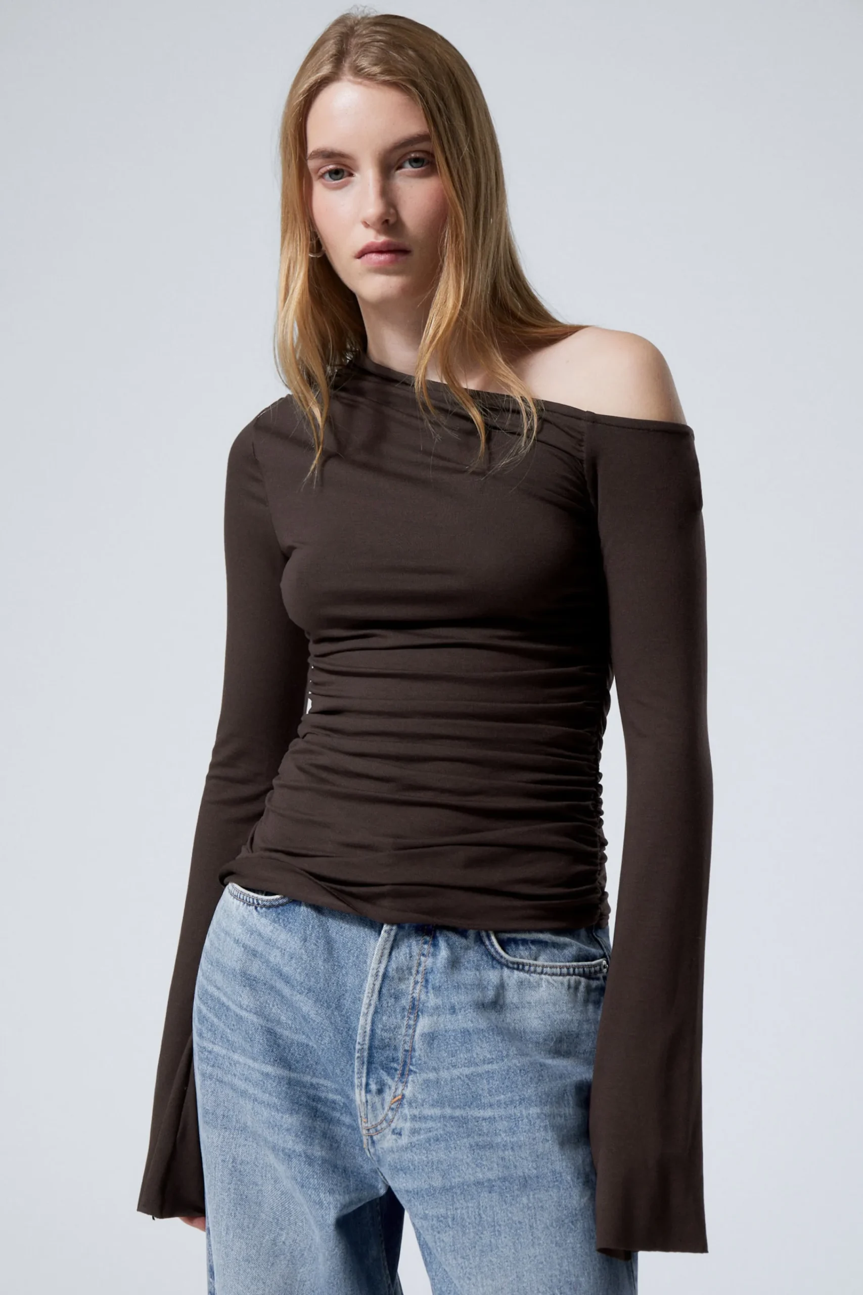 Weekday DRAPE ASYMMETRIC LYOCELL TOP>Women Tops