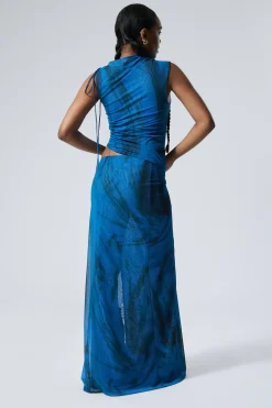 Weekday DRAPED ASYMMETRIC TIE MAXI DRESS><noscript><img width=