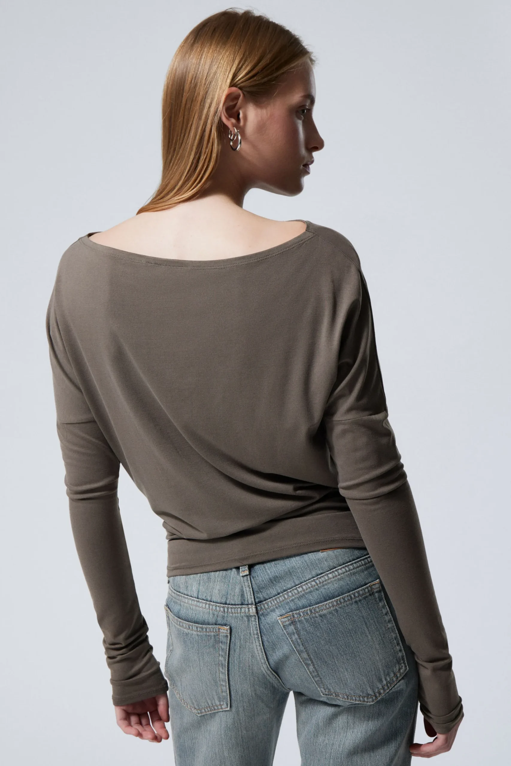 Weekday DRAPED LONG-SLEEVED LYOCELL TOP>Women Tops