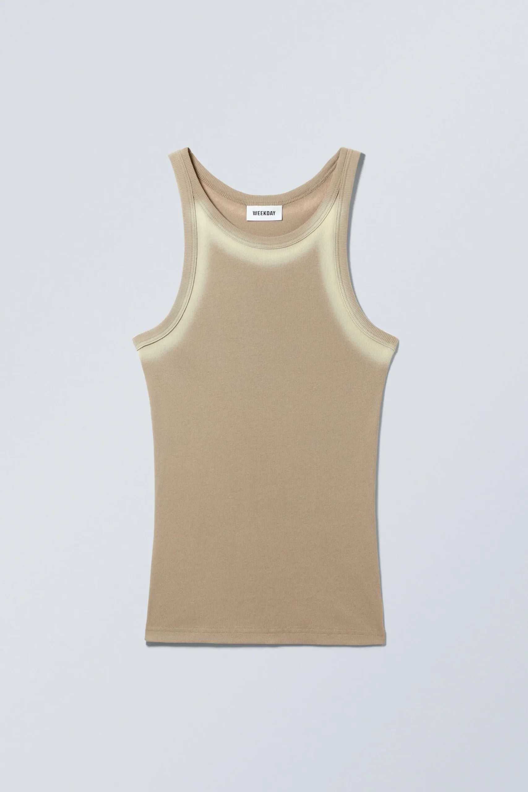 Weekday FADED RIB TANK TOP> T-Shirts & Tops