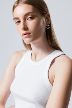 Weekday FITTED RIB TANK TOP>Women Basics|Tops