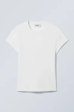 Weekday FITTED SHORT SLEEVE T-SHIRT>Women Basics|T-Shirts