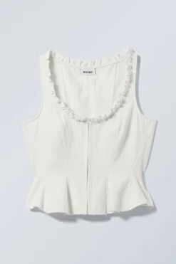 Weekday FITTED TWILL CORSET TOP>Women Tops