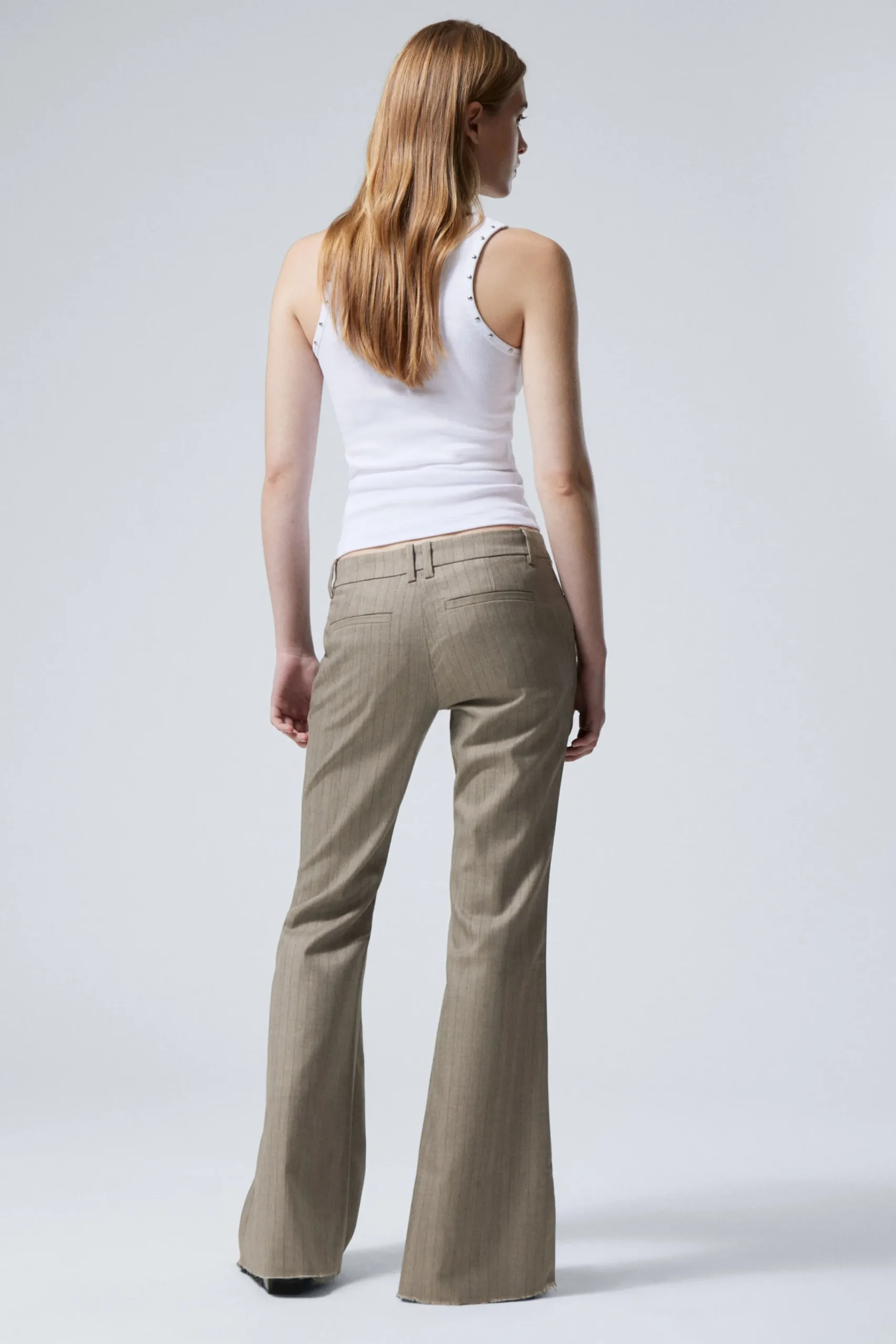 Weekday FLARED EYELET SUIT TROUSERS>Women Trousers