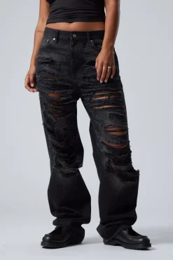 Weekday GALAXY LOOSE STRAIGHT DISTRESSED JEANS><noscript><img width=