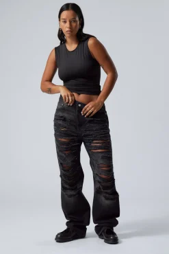 Weekday GALAXY LOOSE STRAIGHT DISTRESSED JEANS><noscript><img width=