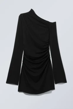 Weekday GATHERED MINI LONG SLEEVE DRESS><noscript><img width=