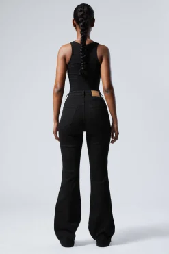 Weekday GLOW CURVE HIGH WAISTED REGULAR FLARED LEG JEANS><noscript><img width=