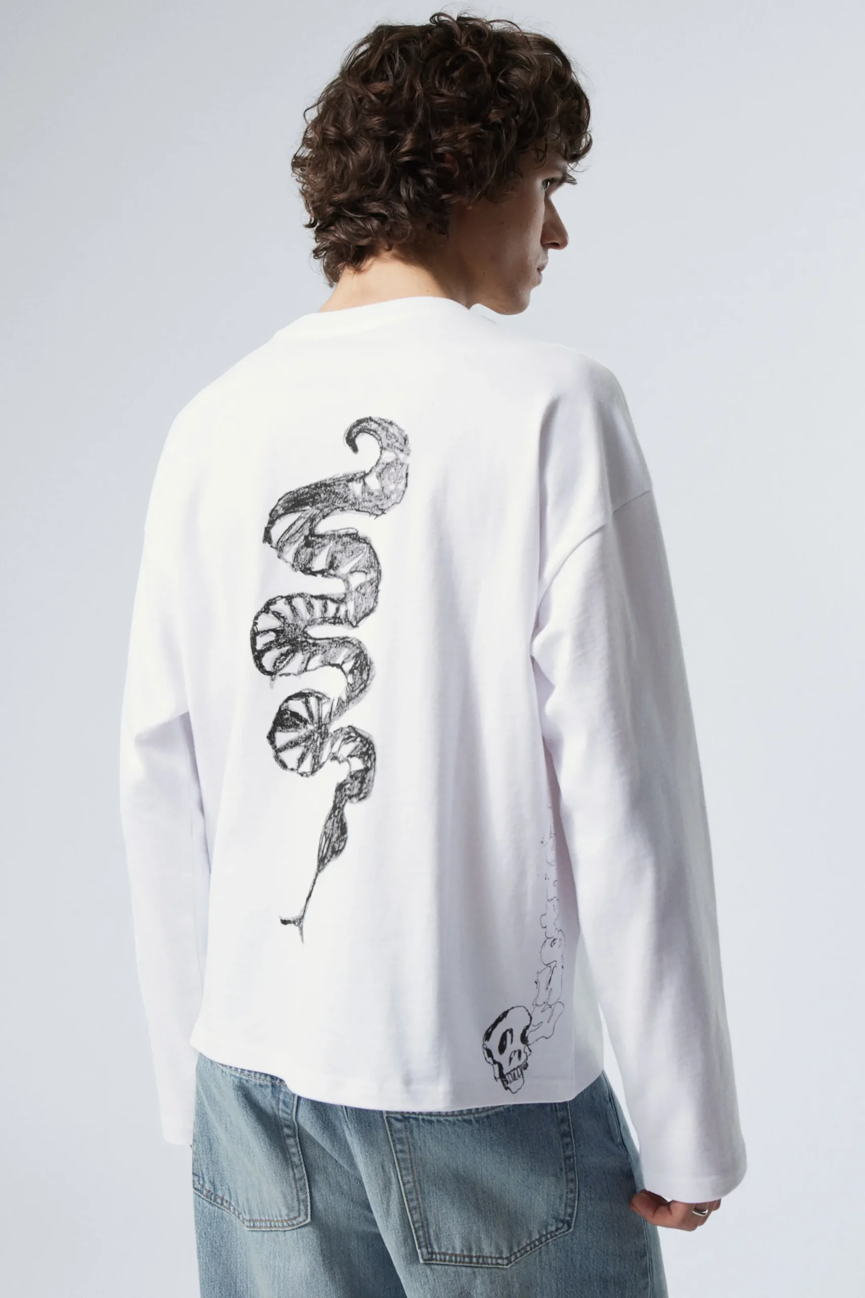 Weekday GREAT BOXY GRAPHIC LONG SLEEVE T-SHIRT> Graphics|T-Shirts & Tops
