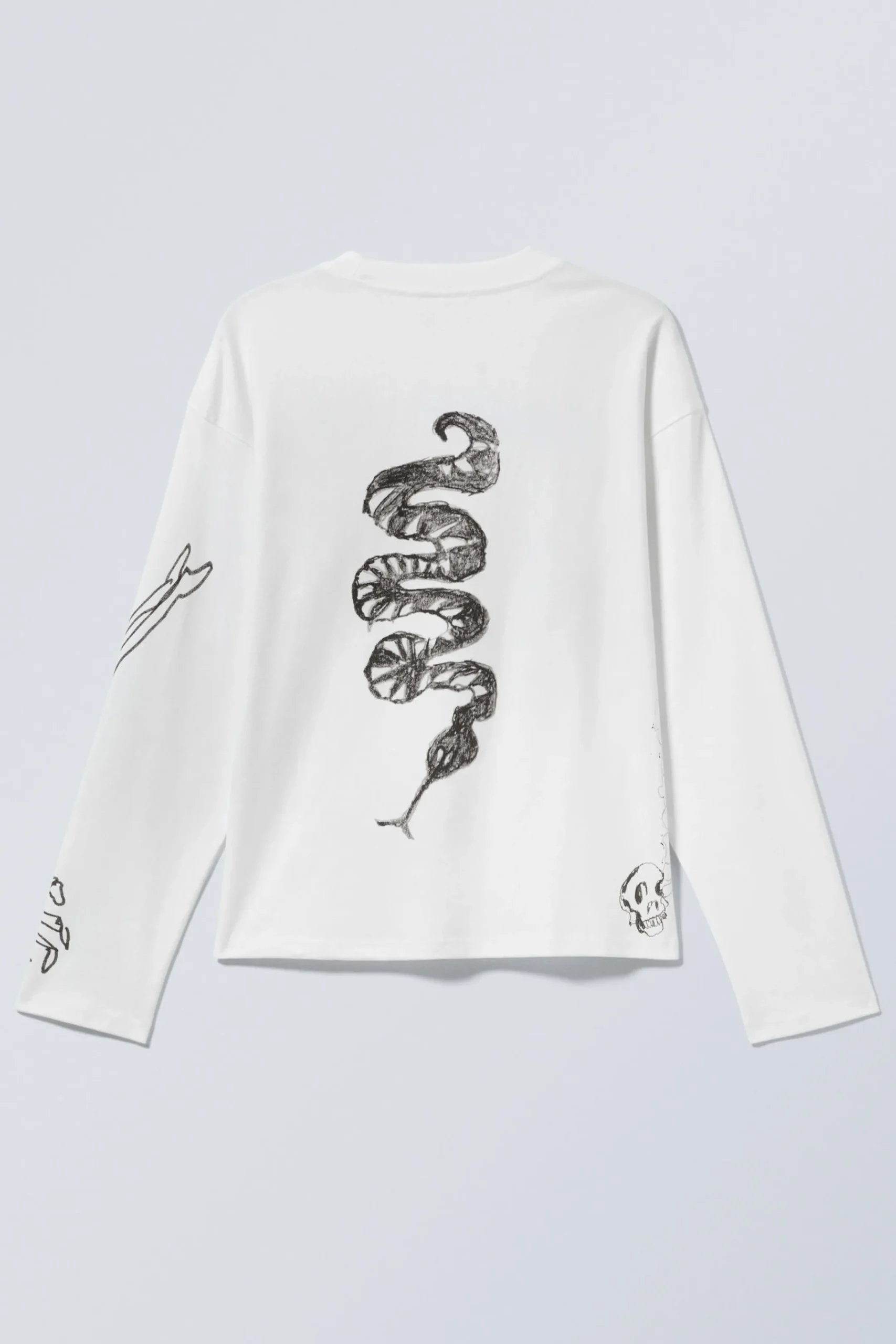 Weekday GREAT BOXY GRAPHIC LONG SLEEVE T-SHIRT> Graphics|T-Shirts & Tops
