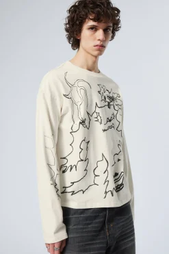 Weekday GREAT BOXY GRAPHIC LONG SLEEVE T-SHIRT> Graphics|T-Shirts & Tops