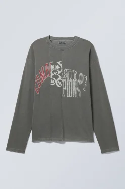 Weekday GREAT LONG-SLEEVED CUT BOXY GRAPHIC T-SHIRT><noscript><img data-lazyloaded=
