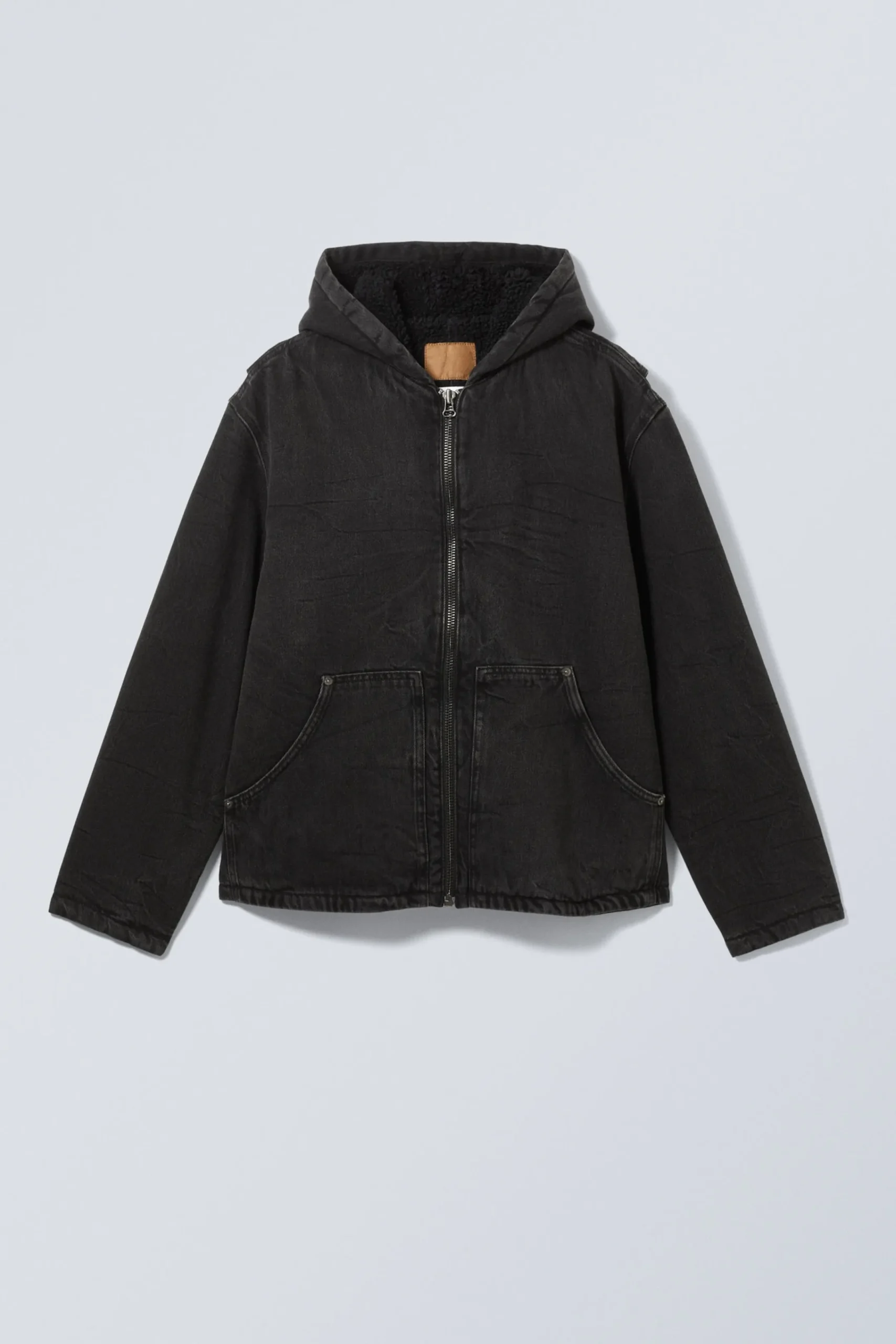 Weekday HOODED DENIM PILE JACKET> Jackets & Coats