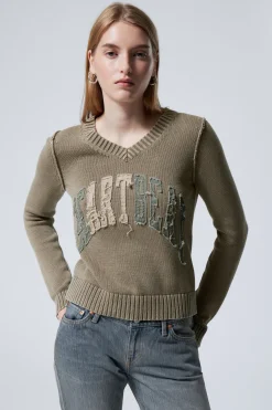 Weekday KNITTED PATCH-PRINT COTTON SWEATER>Women Knitwear