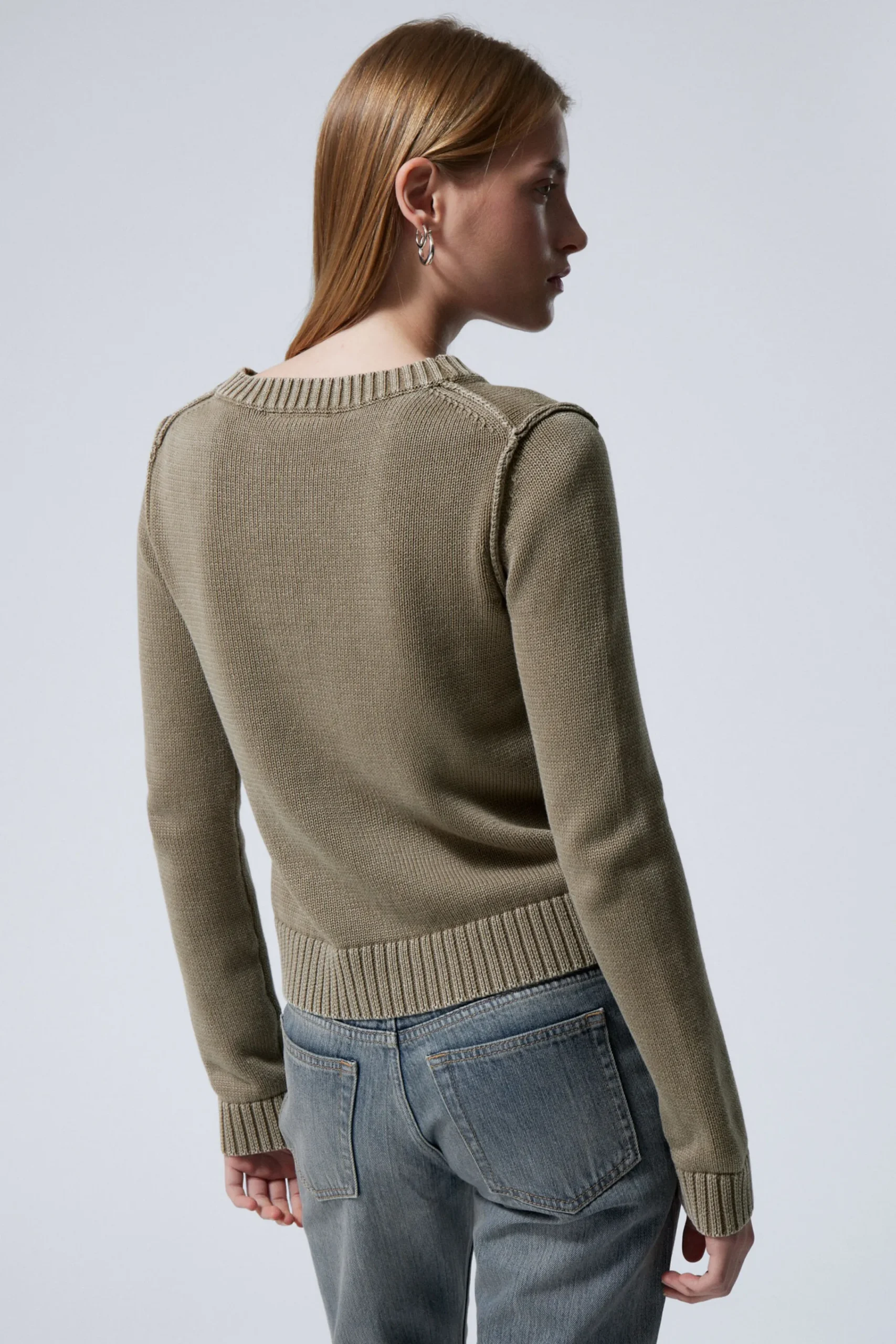 Weekday KNITTED PATCH-PRINT COTTON SWEATER>Women Knitwear