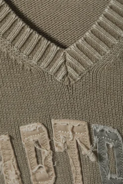 Weekday KNITTED PATCH-PRINT COTTON SWEATER><noscript><img width=