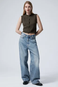 Weekday KNITTED SINGLE-BREASTED VEST>Women Knitwear