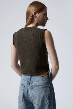 Weekday KNITTED SINGLE-BREASTED VEST><noscript><img width=