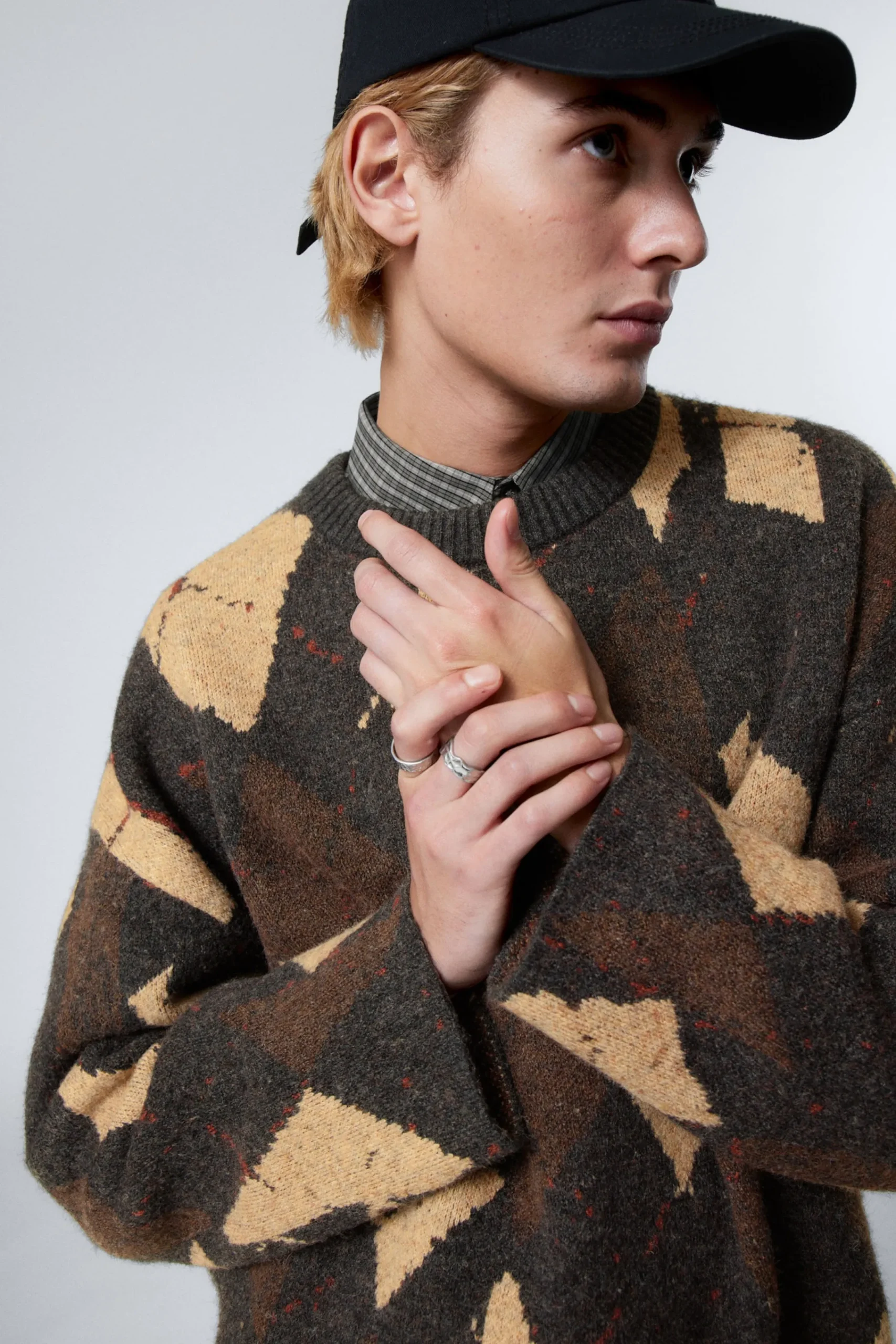 Weekday KNITTED TWISTED ARGYLE SWEATER> Graphics|Knitwear