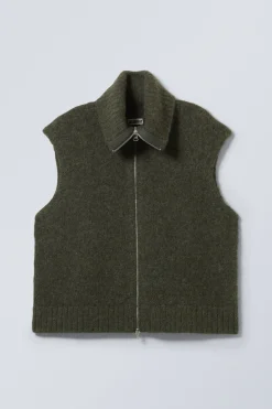Weekday KNITTED ZIP VEST><noscript><img data-lazyloaded=