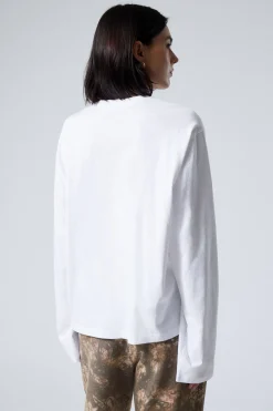 Weekday LONG-SLEEVED BOXY COTTON T-SHIRT><noscript><img width=