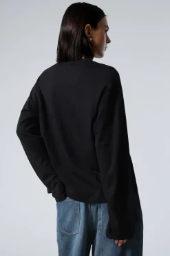 Weekday LONG-SLEEVED BOXY COTTON T-SHIRT><noscript><img width=