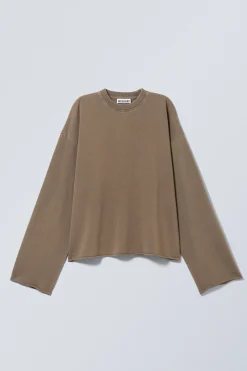 Weekday LONG-SLEEVED OVERSIZED COTTON TOP><noscript><img width=