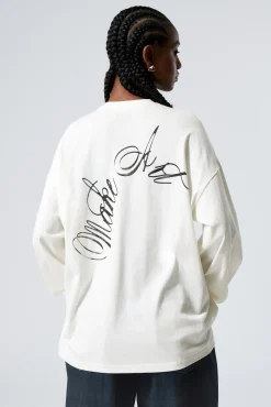 Weekday LONG-SLEEVED OVERSIZED PRINTED T-SHIRT><noscript><img width=